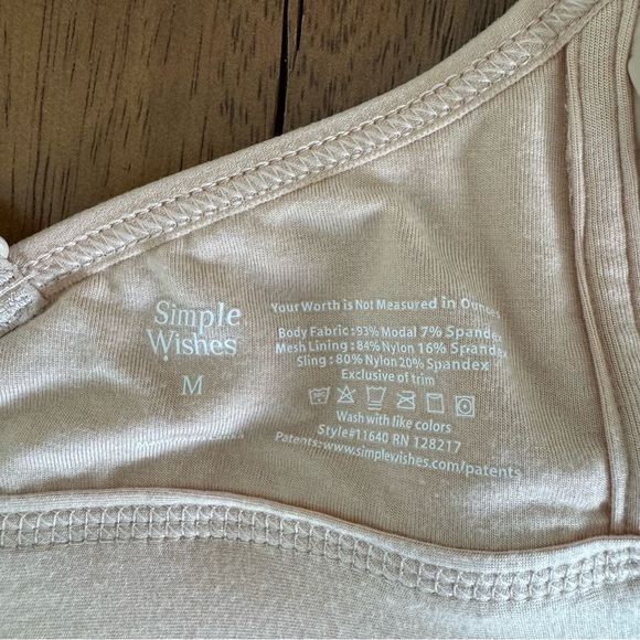 NEW Simple Wishes Nursing Pumping Nude Bra Size M - Picture 3 of 5